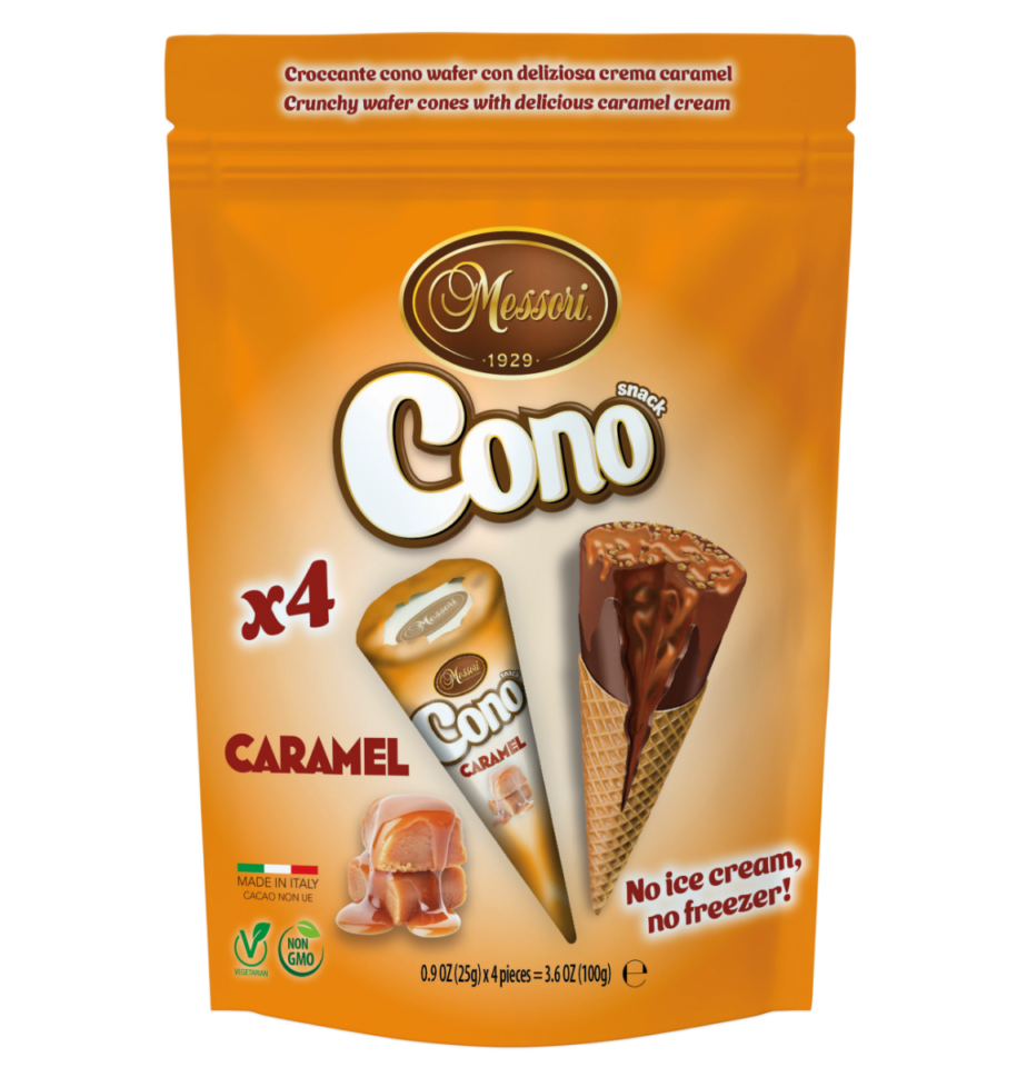 Cono Waffle Cones Caramel 8x100g