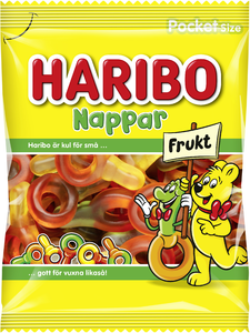 Haribo Nappar Frukt 24x80g