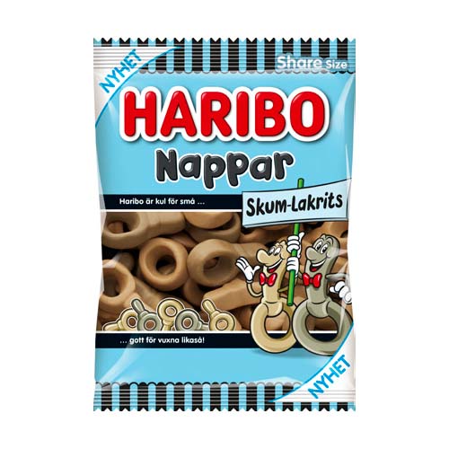 Haribo Nappar Skum Lakrits 10x120g