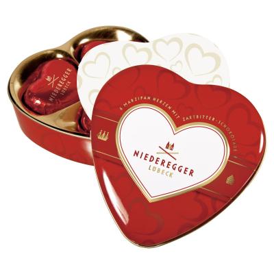 Niederegger Marzipan Hearts in Gift Box 6x75g