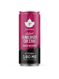 Puhdistamo Natural Energy Drink Strong Rasberry 24x330ml+Pantit