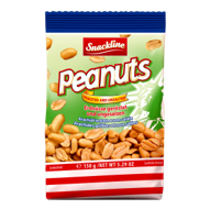 Snackline Roasted and Unsalted Peanuts 12x150g