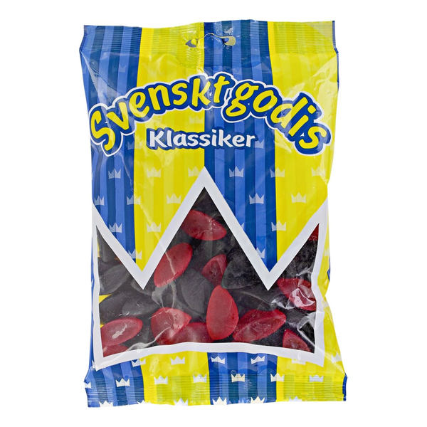Svenskt Godis Båtar hallon/lakrits 15x325g