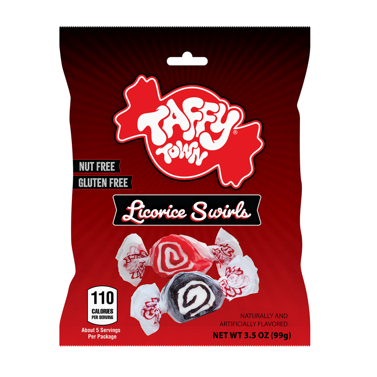 Taffy Town Licorice Swirls 12x99g